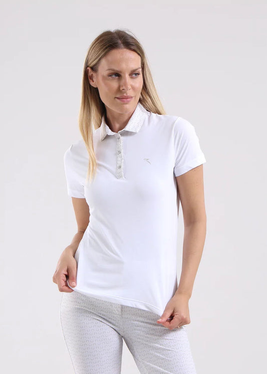 Polo de Mujer Chervo Abir Blanco / Beige