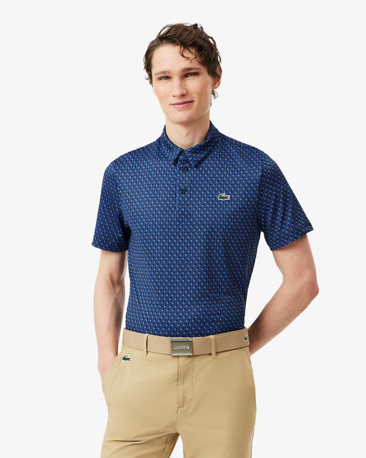 Polo Lacoste Performance Print Navy / Blanco