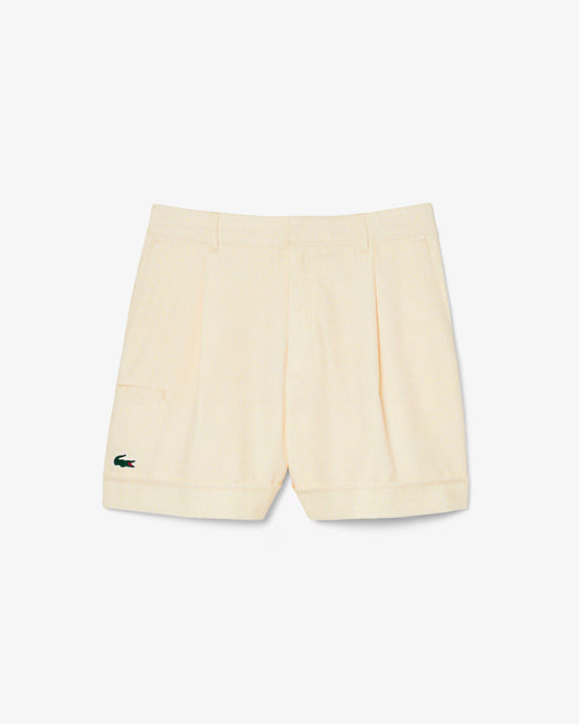 Bermuda de Mujer Lacoste Bottoms Amarillo / Blanco