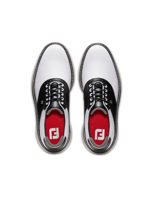 Zapato FootJoy Traditions Blucher Blanco / Negro/Rojo