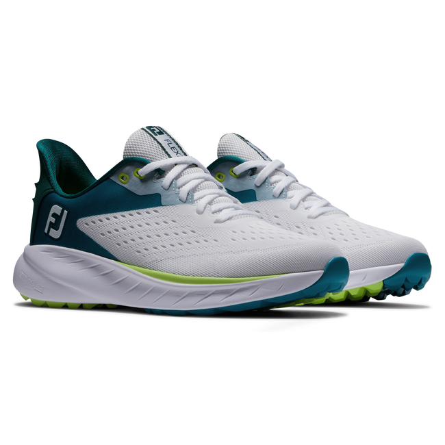 Zapato FootJoy Flex Blanco / Azul/Verde