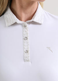 Polo de Mujer Chervo Abir Blanco / Beige