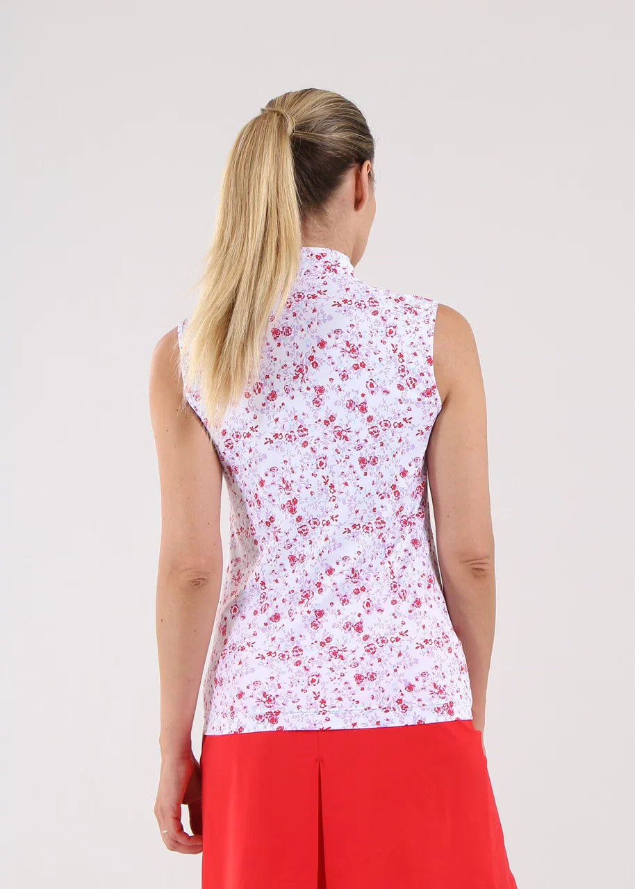 Polo de Mujer Chervo Antigua Rojo / Celeste