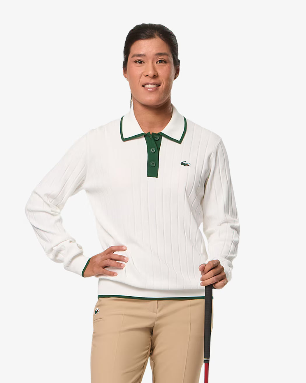 Jersey de Mujer Lacoste Sweater Blanco / Verde