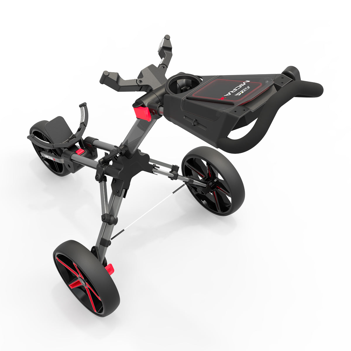 Carro Manual Powakaddy Micra Micra Gris Osc /Rojo