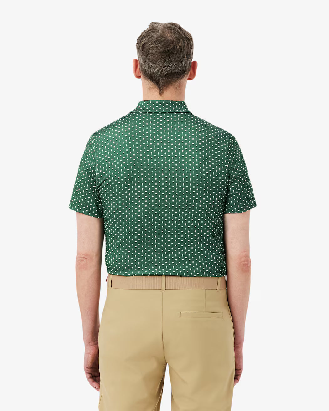 Polo Lacoste Performance Print Blanco / Verde