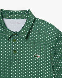 Polo Lacoste Performance Print Blanco / Verde