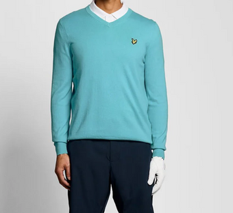 compare product Jersey Lyle & Scott Golf V Neck Turquesa
