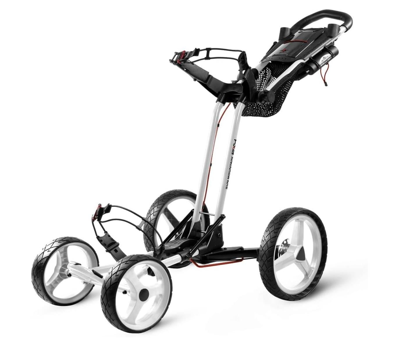 Carro de Golf Pathfinder PX4 – Plegable, con Soporte para Sombrilla y Portavassos