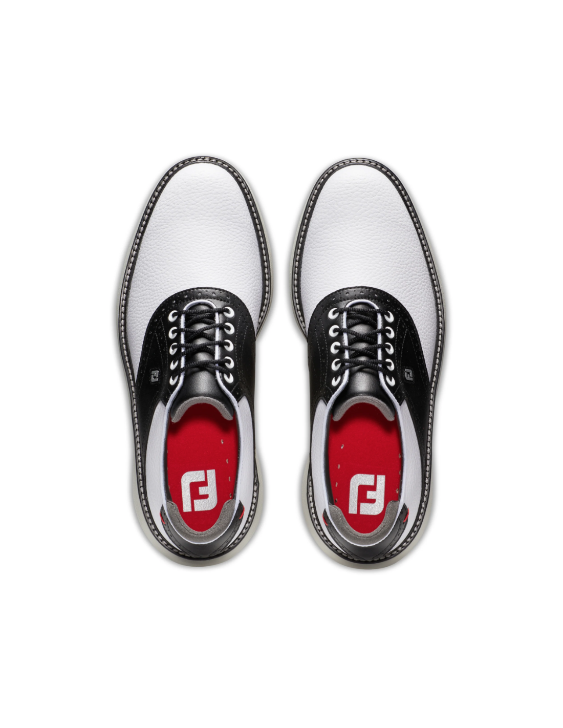 Zapato FootJoy Traditions Blucher Blanco / Negro/Rojo