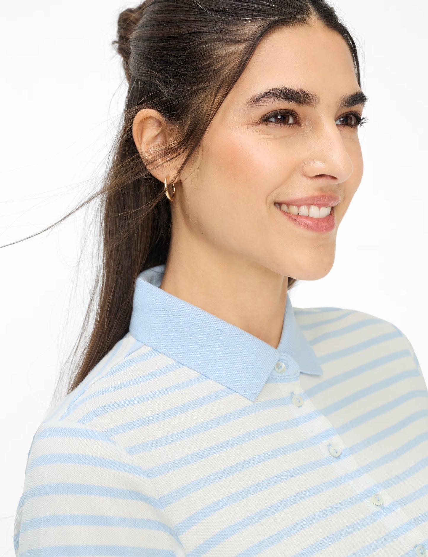 Polo de Mujer Brax Cleo S Celeste / Blanco
