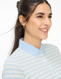 Polo de Mujer Brax Cleo S Celeste / Blanco