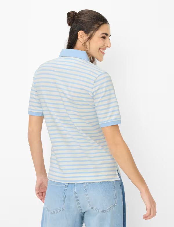 Polo de Mujer Brax Cleo S Celeste / Blanco