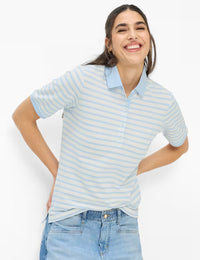 Polo de Mujer Brax Cleo S Celeste / Blanco